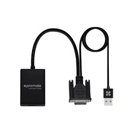 Кабель мультимедийный HDMI to VGA/USB prolink-v2h.black Promate (prolink-v2h.black)