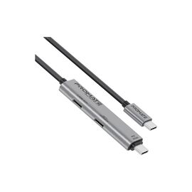 Дата кабель USB-C to USB-C portlink-c3.black Promate (portlink-c3.black)