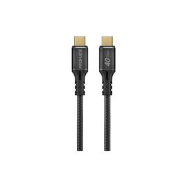 Дата кабель USB-C to USB-C powerbolt240-2m.black Promate (powerbolt240-2m.black)