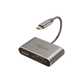 Переходник USB-C to HDMI/VGA mediahub-c2.grey Promate (mediahub-c2.grey)