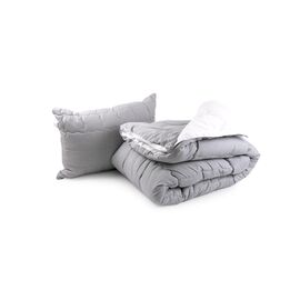 Одеяло Руно 140х205 + подушка 50х70 (1шт.) (924.52_Grey White)