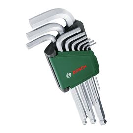 Ключ Bosch шестигранный, набор 9шт, шаровидный наконечник, 1.5-10мм, CrV (1.600.A03.2V1)