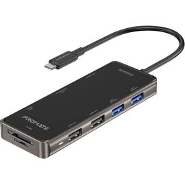 Концентратор Promate USB Hub 9 ports primehub-go.grey (primehub-go.grey)