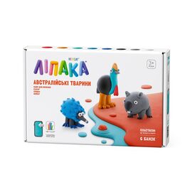 Набір для творчості Lipaka пластилину, Австралійські тварини: Казуар, Єхидна, Вомбат (60051-UA01)