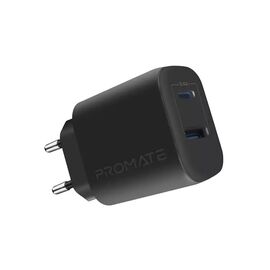 Зарядний пристрій Promate biplug.black