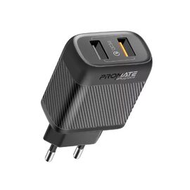 Зарядное устройство Promate biplug-qc3.eu-bk