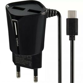 Зарядное устройство Gelius Pro Edition Auto ID 2USB + Cable Type-C 2.4A Black (00000072152)