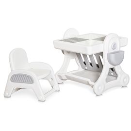 Детский стол Mealux комплект Robin стол + стул (KD-F051 White / Grey)