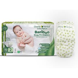 Подгузники Clearly Herbal Bamboo, розмір 2 (3-6 кг), 32 шт (1134)