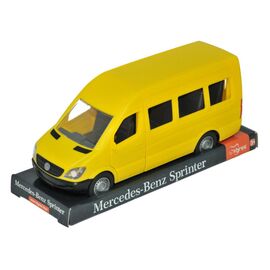 Машина Tigres Mercedes-Benz Sprinter пассажирский (желтый) на планшетке (39716)