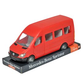 Машина Tigres Mercedes-Benz Sprinter пассажирский (красный) на планшетке (39705)