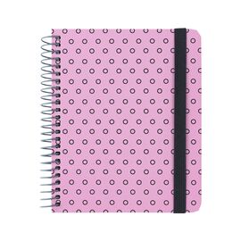 Блокнот Axent на спирали В6 120 листов, клетка, твердая обложка, розовый (8461-1-A)