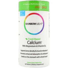 Вітамін Rainbow Light Кальцій з Магнієм і вітаміном D3, Food-Based Calcium with Ma (RLT-10951)