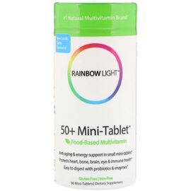 Мультивитамин Rainbow Light 50+ Пищевые Мультивитамины для взрослых, Food-Based Multivit (RLT-11342)