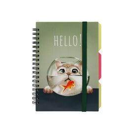 Блокнот Optima Desing 36, B6 с разделителями 100 листов, клетка (O20358-36)