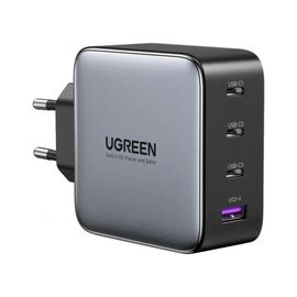 Зарядное устройство Ugreen 4xUSB 100W (3xUSB-C+USB-A) Gan Tech Fast GAN Charger black CD226 (40747)