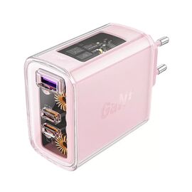 Зарядное устройство Acefast 3xUSB 65W (2xUSB-C+USB-A) Gan A45 Fast Charger Cherry blossom (6974316282082)