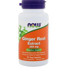 Травы Now Foods Корень Имбиря, Экстракт, Ginger Root Extract, 250 мг, 90 ка (NOW-04689)