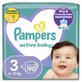 Подгузник Pampers Active Baby Mid Размер 3 (6-10 кг) 90 ш (8001090949455)