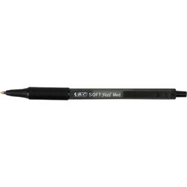 Ручка шариковая Bic автоматическая Soft Clic Grip с резиновым грипом Черная (bc837397)