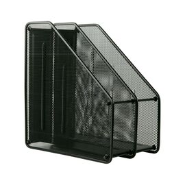 Лоток для паперів Axent вертикальний 2-в-1, металевий, чорний (2126-01-A)