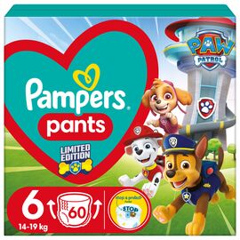 Подгузник Pampers Extra Large Размер 6 (14-19 кг) Paw Patrol 60 шт (8006540863657)