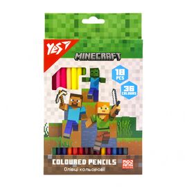 Карандаши цветные Yes Minecraft 18 шт 36 кол. (290768)