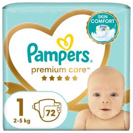 Подгузник Pampers Premium Care Розмір 1 (2-5 кг) 72 шт (8006540858073)