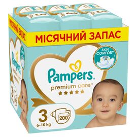 Подгузники Pampers Premium Care Размер 3 (6-10 кг) 200 шт (8006540855898)