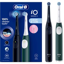 Електрична зубна щітка Oral-B iO2 Series Night Black / Forest Green + Extra Handle