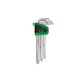 Ключ Toptul Г-образный шестигранный 1,5-10мм 9шт. длинных с шаром (GSN-09LB)