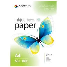 Фотобумага PrintPro A4 180g/m glossy, 50sh (PGE180050A4_OEM)