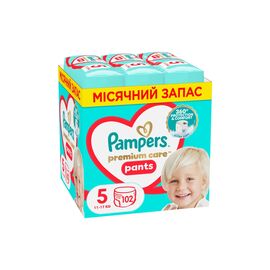Подгузники Pampers Premium Care Pants Junior Розмір 5 (12-17 кг) 102 шт (8700216829380)