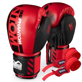 Боксерские перчатки Phantom APEX Red 12 унцій (PHBG2729-12)
