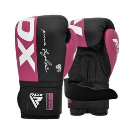 Боксерские перчатки RDX REX F4 Pink/Black 8 унцій (BGR-F4P-8OZ)