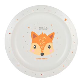 Тарілка дитяча Canpol babies CUTE ANIMALS пластикова, блакитна (4/411_blu2)