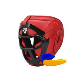 Боксерський шолом RDX T1 Grill Full Red L (HGR-T1FR-L)