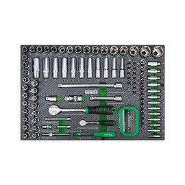 Набор инструментов Toptul в ложементе 1/4", 1/2" 133шт (GEDD348)