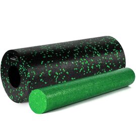 Масажный ролик PowerPlay PP-4348 2 in 1 EPP Foam Roller 33x14см Чорно/Зелений (PP_4348_Green_(33*14))
