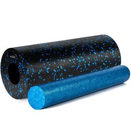 Масажный ролик PowerPlay PP-4348 2 in 1 EPP Foam Roller 33x14см Чорно/Синій (PP_4348_Blue_(33*14))