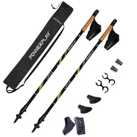 Палки для скандинавской ходьбы PowerPlay 9111 Lykke Black/Green 80-135 см (PP_9111_Green)
