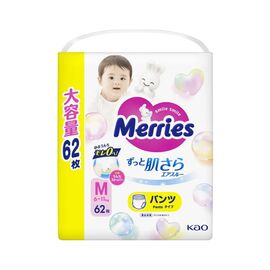 Подгузники Merries розмір M (6-11 кг) трусики 62 шт (4901301442949)