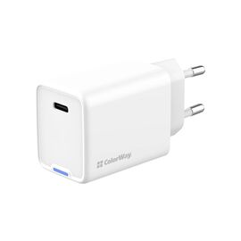 Зарядное устройство ColorWay GaN Mini 45W PD Port PPS USB-C white (CW-CHS057PD-WT)