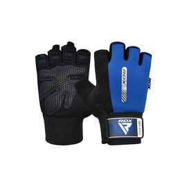 Рукавички для фітнесу RDX W1 Half Blue XL (WGA-W1HU-XL)