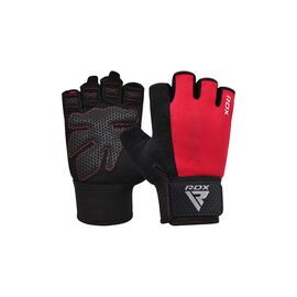 Перчатки для фитнеса RDX W1 Half Red M (WGA-W1HR-M)