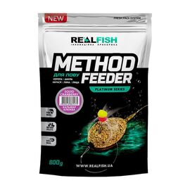 Прикормка Real Fish Method Feeder Кальмар-Журавлина 0.8kg (809.00.12)