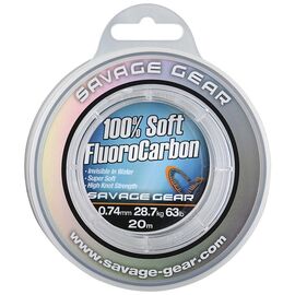 Флюорокарбон Savage Gear Soft Fluorocarbon 20m 0.60mm 21.6kg Clear (1854.22.35)