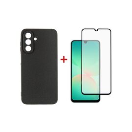 Чехол для мобильного телефона Dengos Kit Samsung Galaxy A26 Carbon + glass (Black) (DG-KM-137)