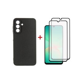Чехол для мобильного телефона Dengos Kit Samsung Galaxy A26 Carbon + 2 pcs glass (Black) (DG-CTG2P-08)