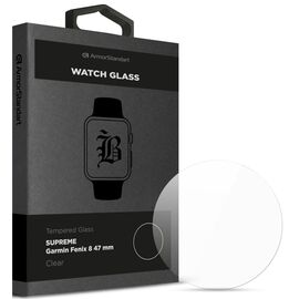 Скло захисне Armorstandart Supreme Black Icon Garmin Fenix 8 47 mm Clear (ARM84721)